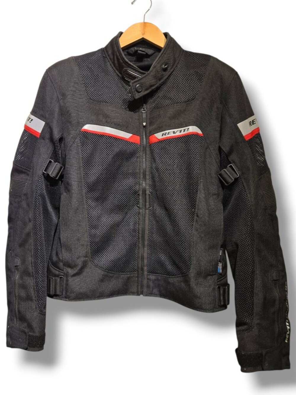 REV'IT! RevIt Motorcycle Jacket Black Size Large with Shoulder & Elbow Armor